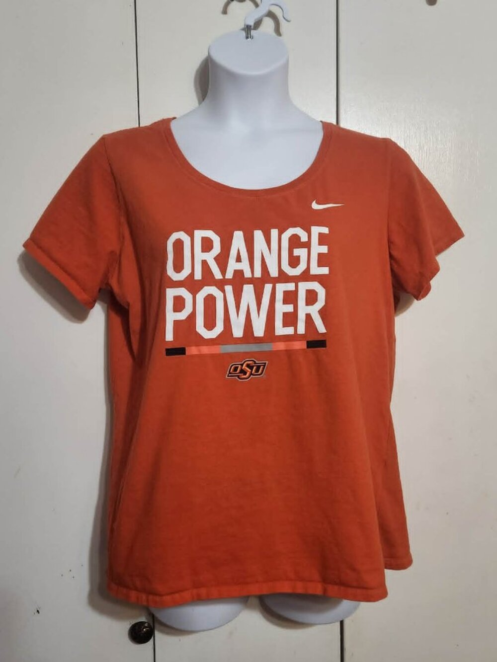 Nike The Nike Tee Oklahoma State University OSU Orange Power Shirt Womens XXL